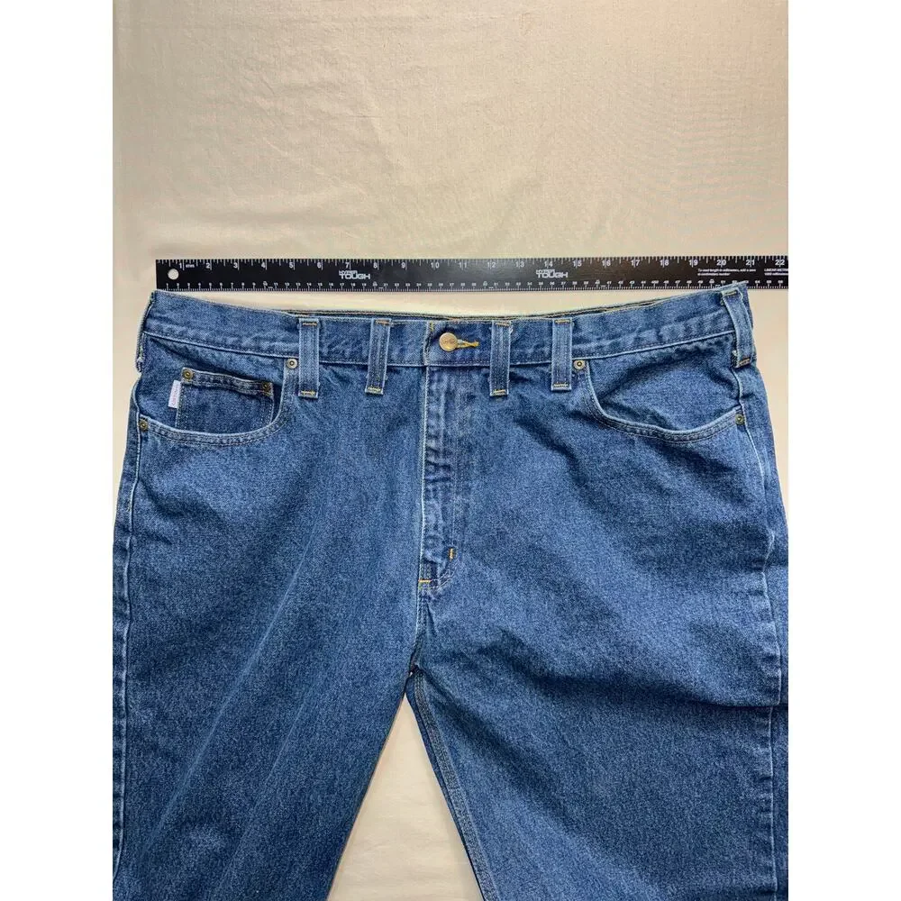 Mens‎ Carhartt B460 Relaxed Fit Jeans 44x30 Workwear Denim Durable